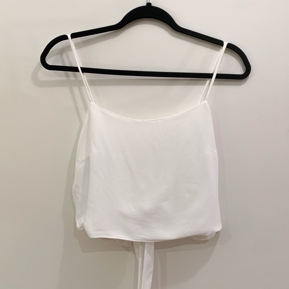 Crepe Cropped Tie-Back Top (never worn)